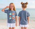 Girls 4th of July Shirt with Sunglasses, Patriotic Girls Tee, Independence Day Outfit, Cute July 4th Shirt for Girls
