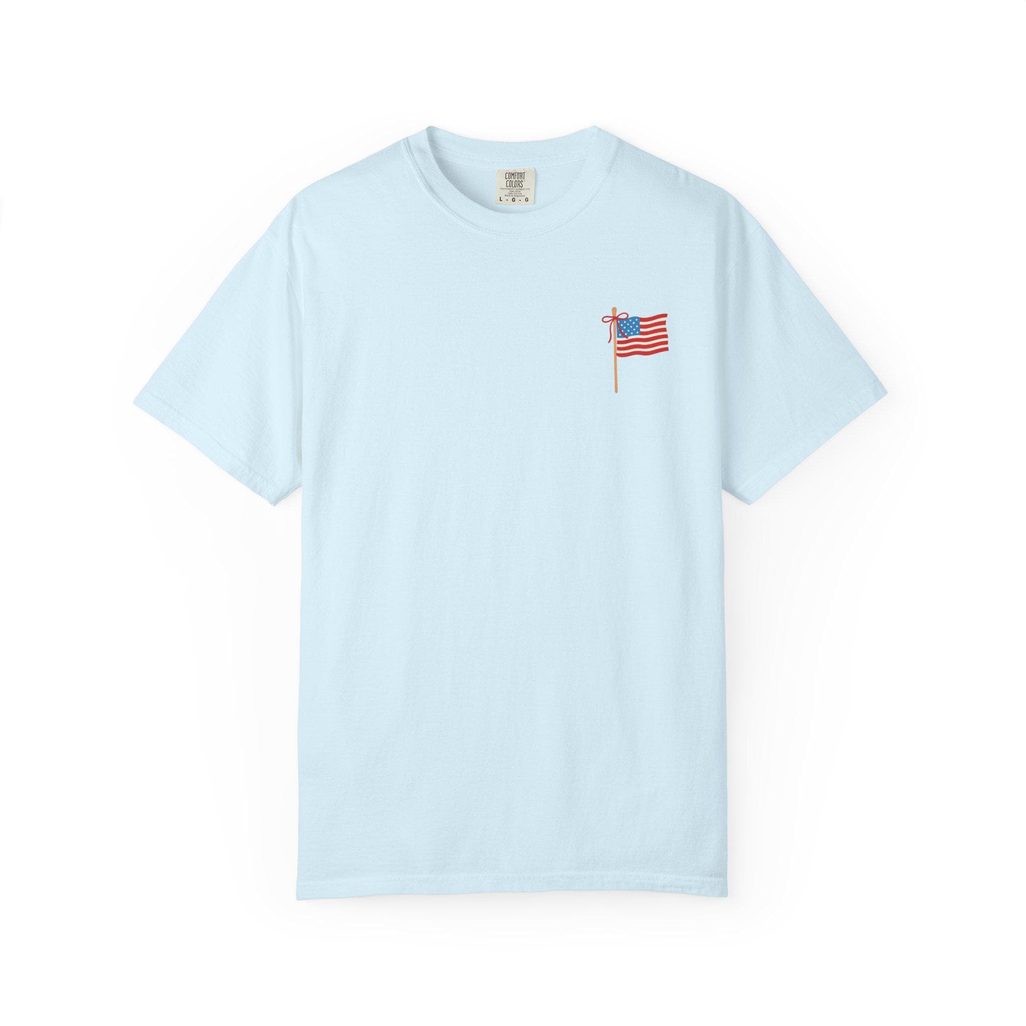 American Flag Front and Back Graphic Shirt Tee | Patriotic USA, Fourth of July