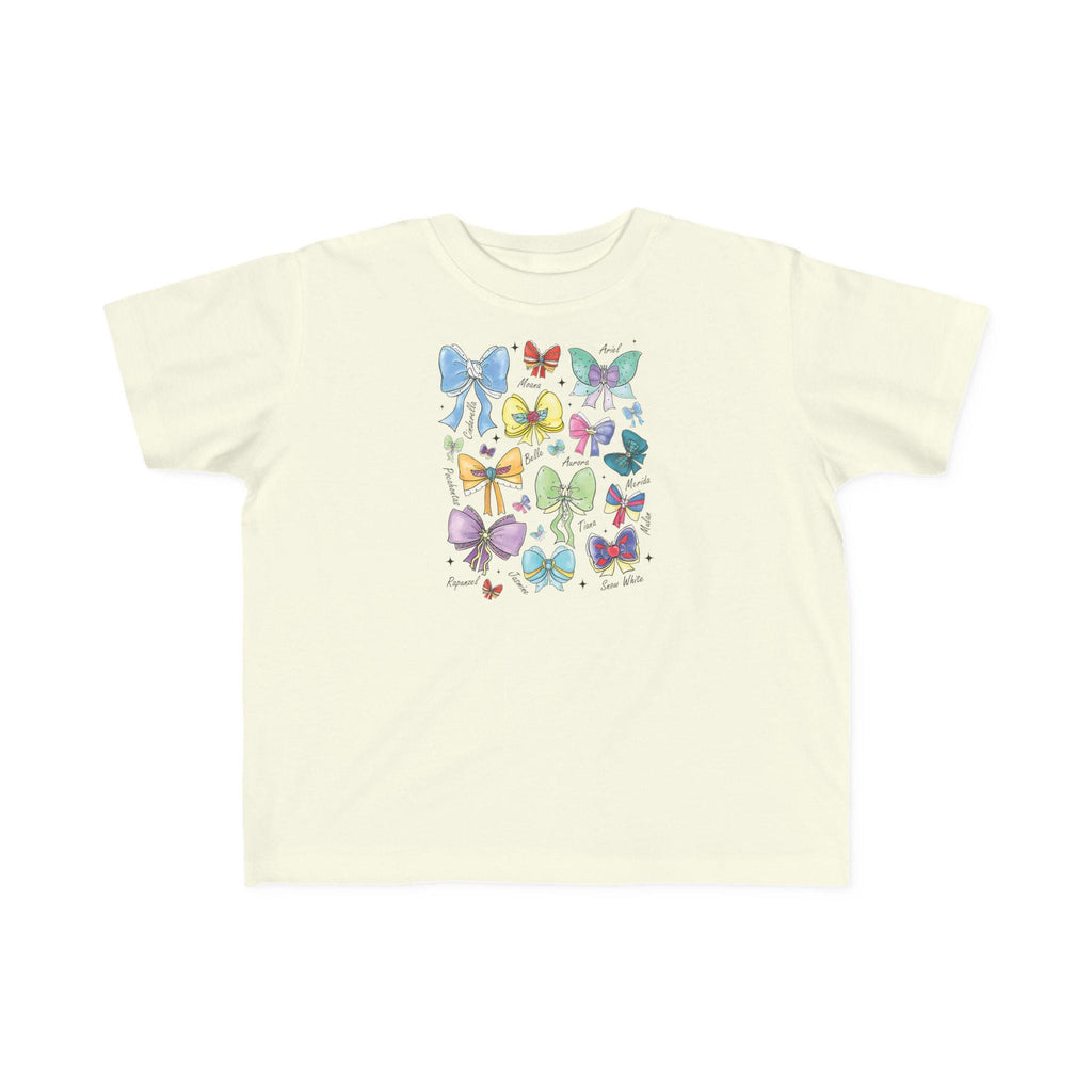 Toddler Princess Shirt, Princess Names with Bows Tee, Girls Disney Inspired Shirt, Cute Kids Graphic Tee
