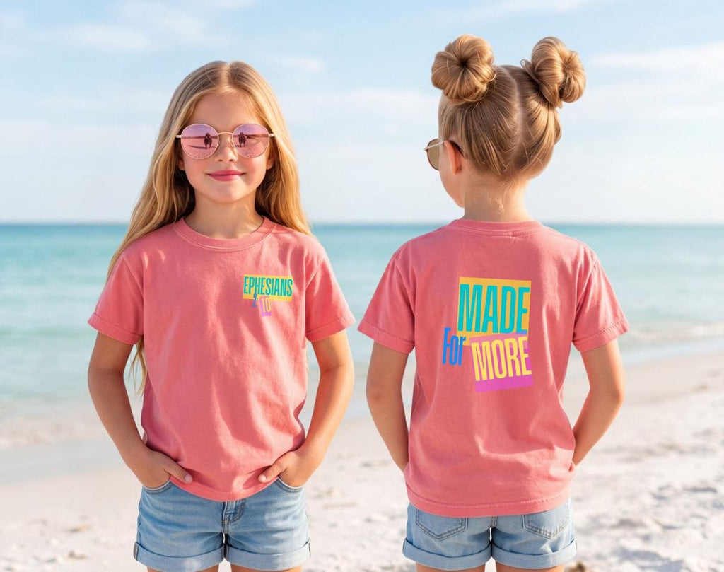 Made for More Kids Faith Shirt Tee | Bright Colorful Youth