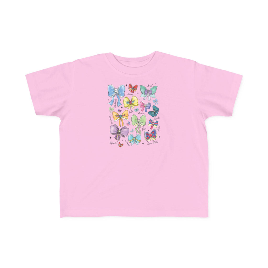 Toddler Princess Shirt, Princess Names with Bows Tee, Girls Disney Inspired Shirt, Cute Kids Graphic Tee