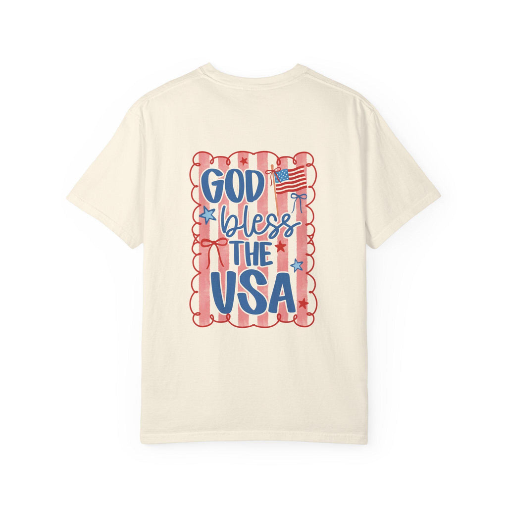 American Flag Front and Back Graphic Shirt Tee | Patriotic USA, Fourth of July