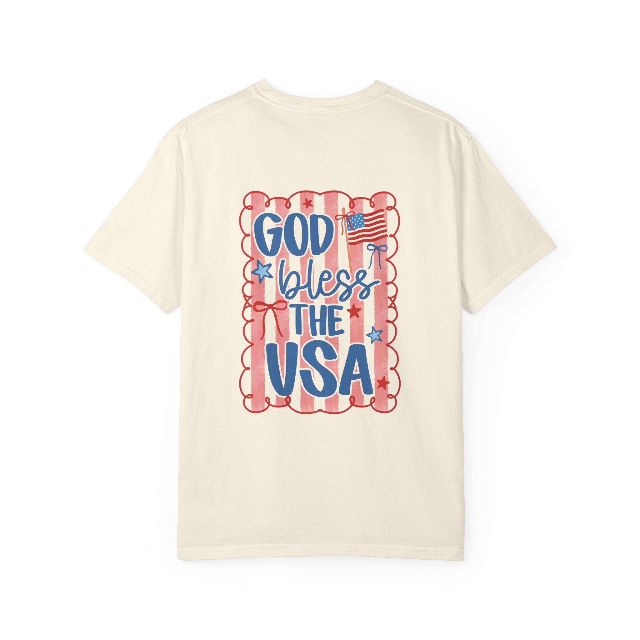 American Flag Front and Back Graphic Shirt Tee | Patriotic USA, Fourth of July