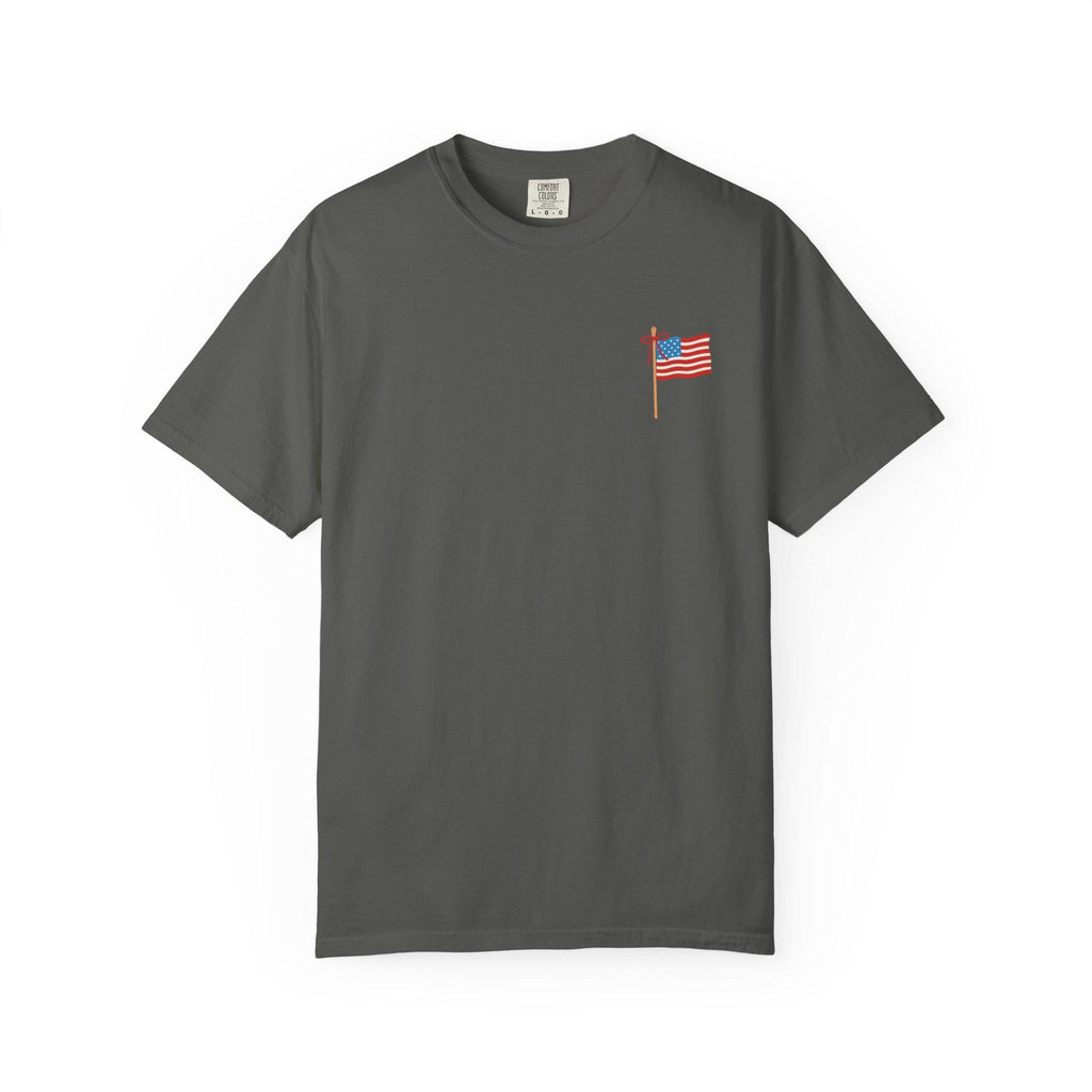 American Flag Front and Back Graphic Shirt Tee | Patriotic USA, Fourth of July