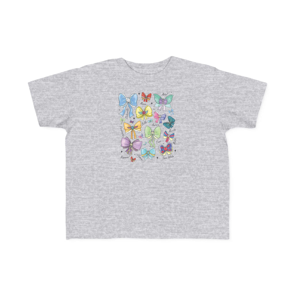 Toddler Princess Shirt, Princess Names with Bows Tee, Girls Disney Inspired Shirt, Cute Kids Graphic Tee