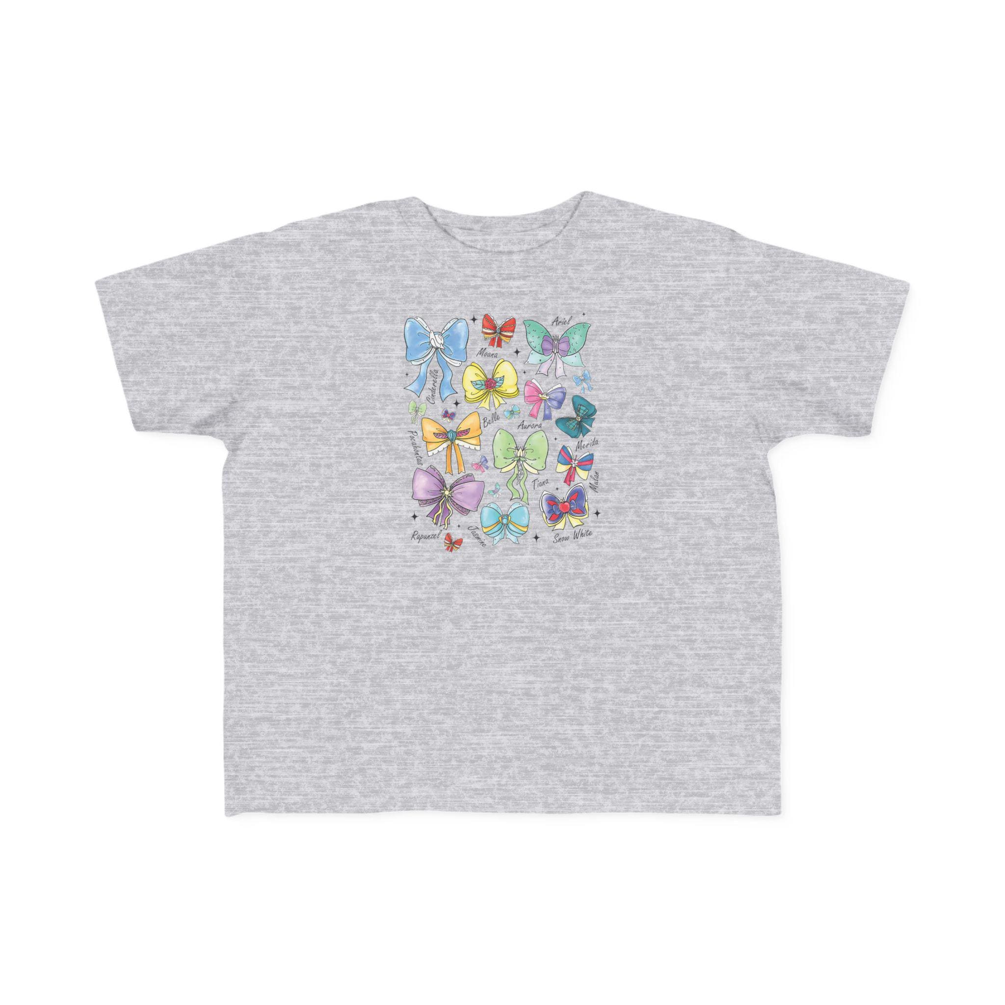 Toddler Princess Shirt, Princess Names with Bows Tee, Girls Disney Inspired Shirt, Cute Kids Graphic Tee