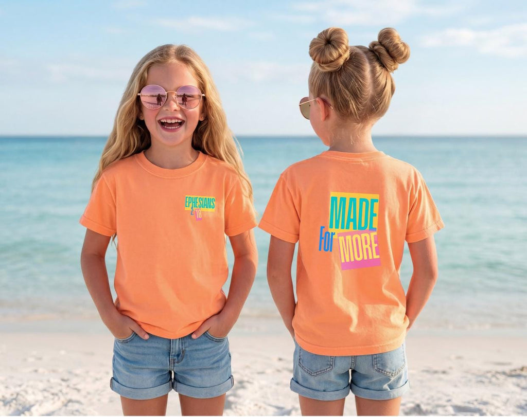 Made for More Kids Faith Shirt Tee | Bright Colorful Youth