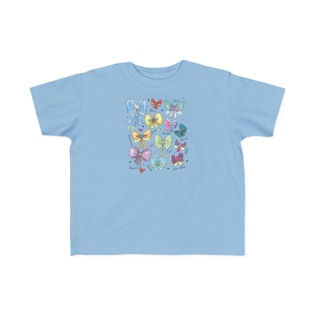 Toddler Princess Shirt, Princess Names with Bows Tee, Girls Disney Inspired Shirt, Cute Kids Graphic Tee