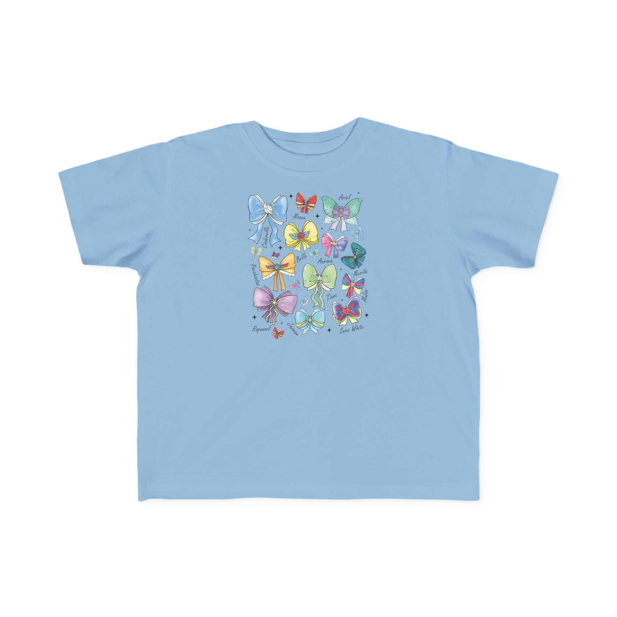 Toddler Princess Shirt, Princess Names with Bows Tee, Girls Disney Inspired Shirt, Cute Kids Graphic Tee