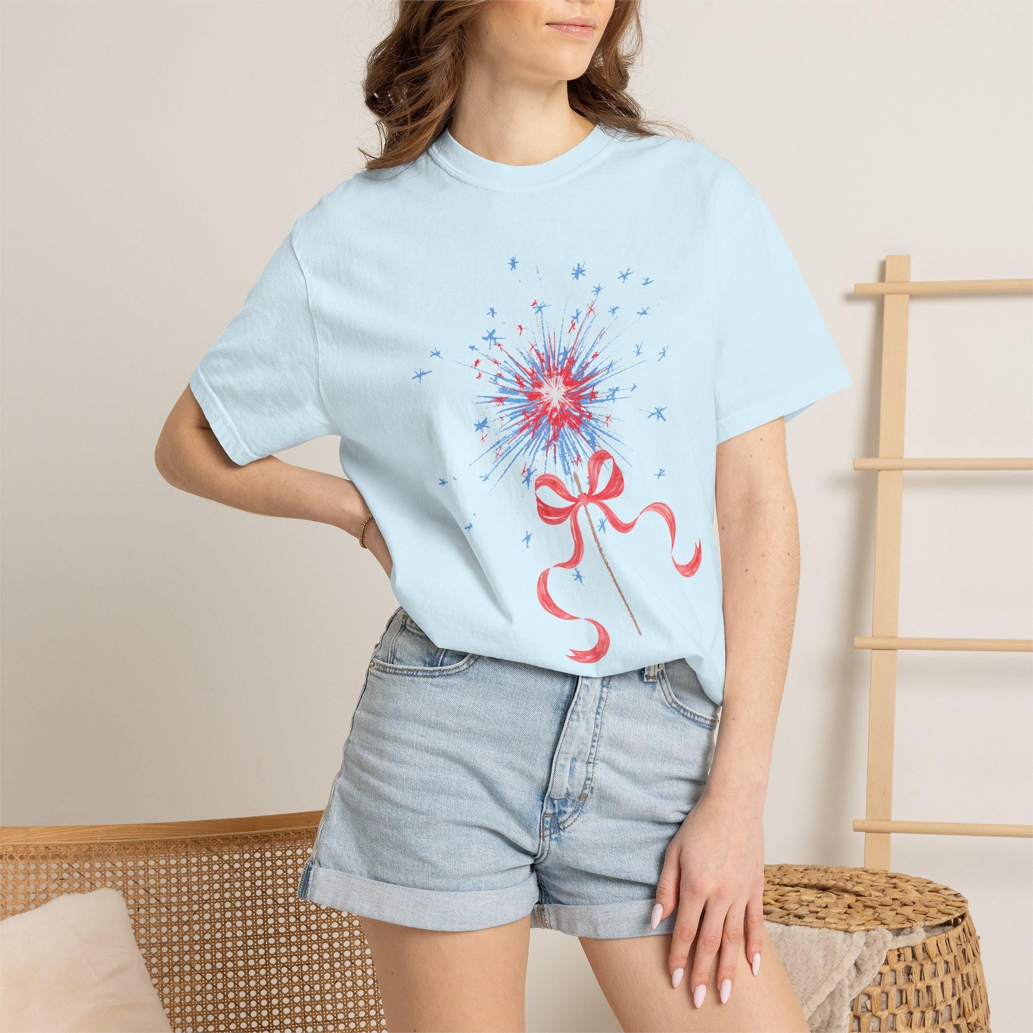 Sparkler 4th of July Shirt | USA Patriotic Tee | Independence Day Fireworks Graphic Shirt