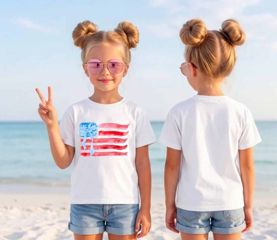 American Flag Fourth of July Youth Tee | Patriotic Kids Shirt
