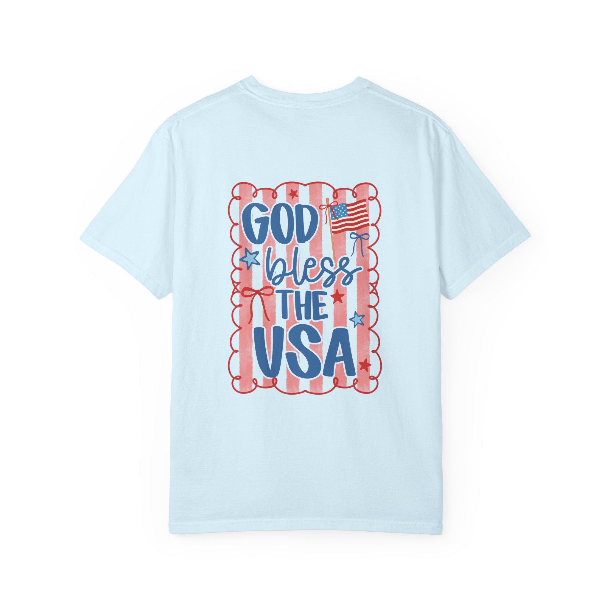 American Flag Front and Back Graphic Shirt Tee | Patriotic USA, Fourth of July