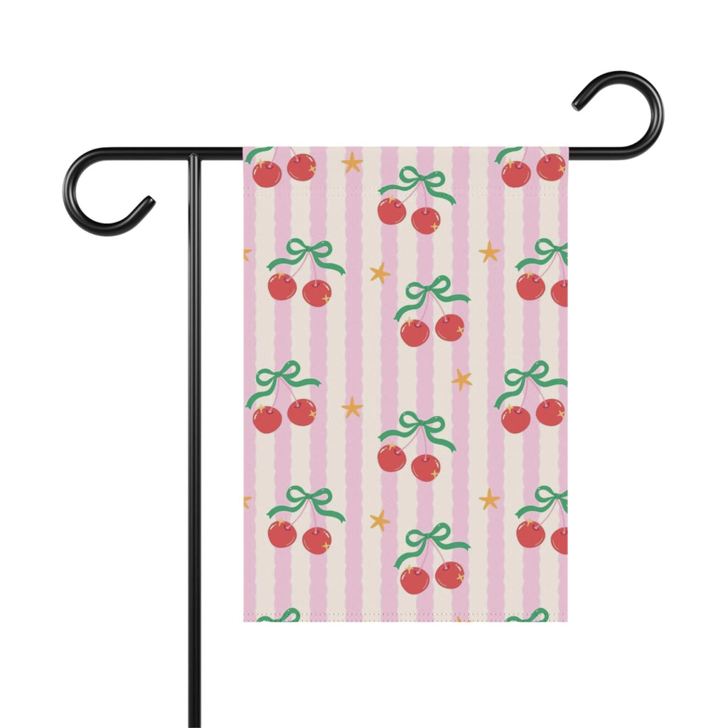 Cherry Garden Flag Outdoor Decor | Summer Yard Flag | Farmhouse Garden Flag | Double Sided Outdoor Flag | Summer Porch Flag