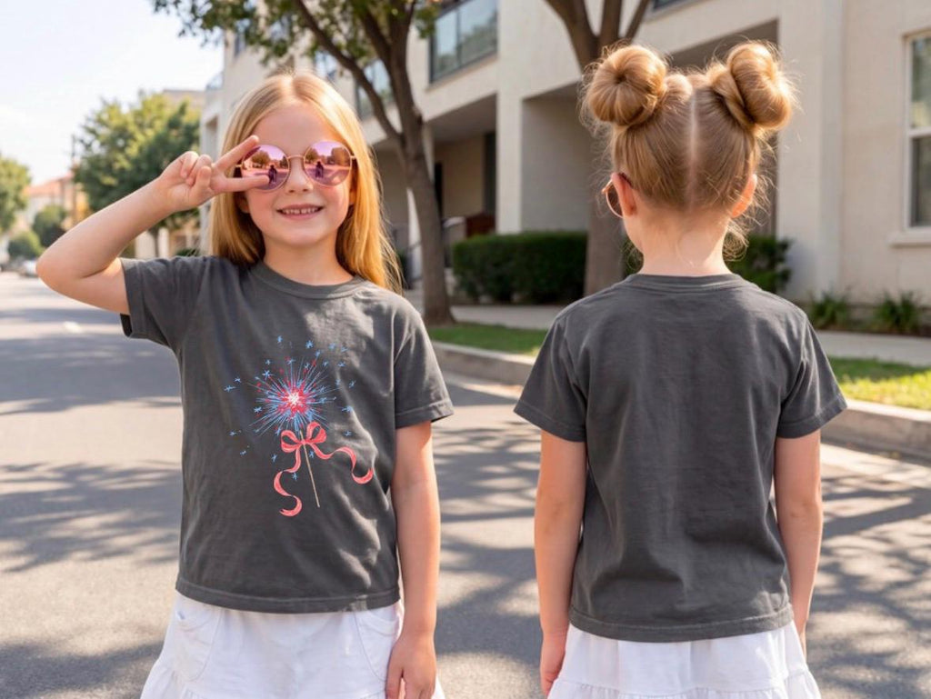 Kids 4th of July Fireworks Shirt, Patriotic Independence Day Tee, Red White Blue Kids Shirt, Fourth of July Outfit, USA Celebration Tee
