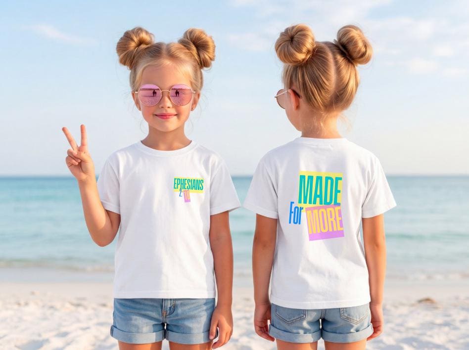 Made for More Kids Faith Shirt Tee | Bright Colorful Youth