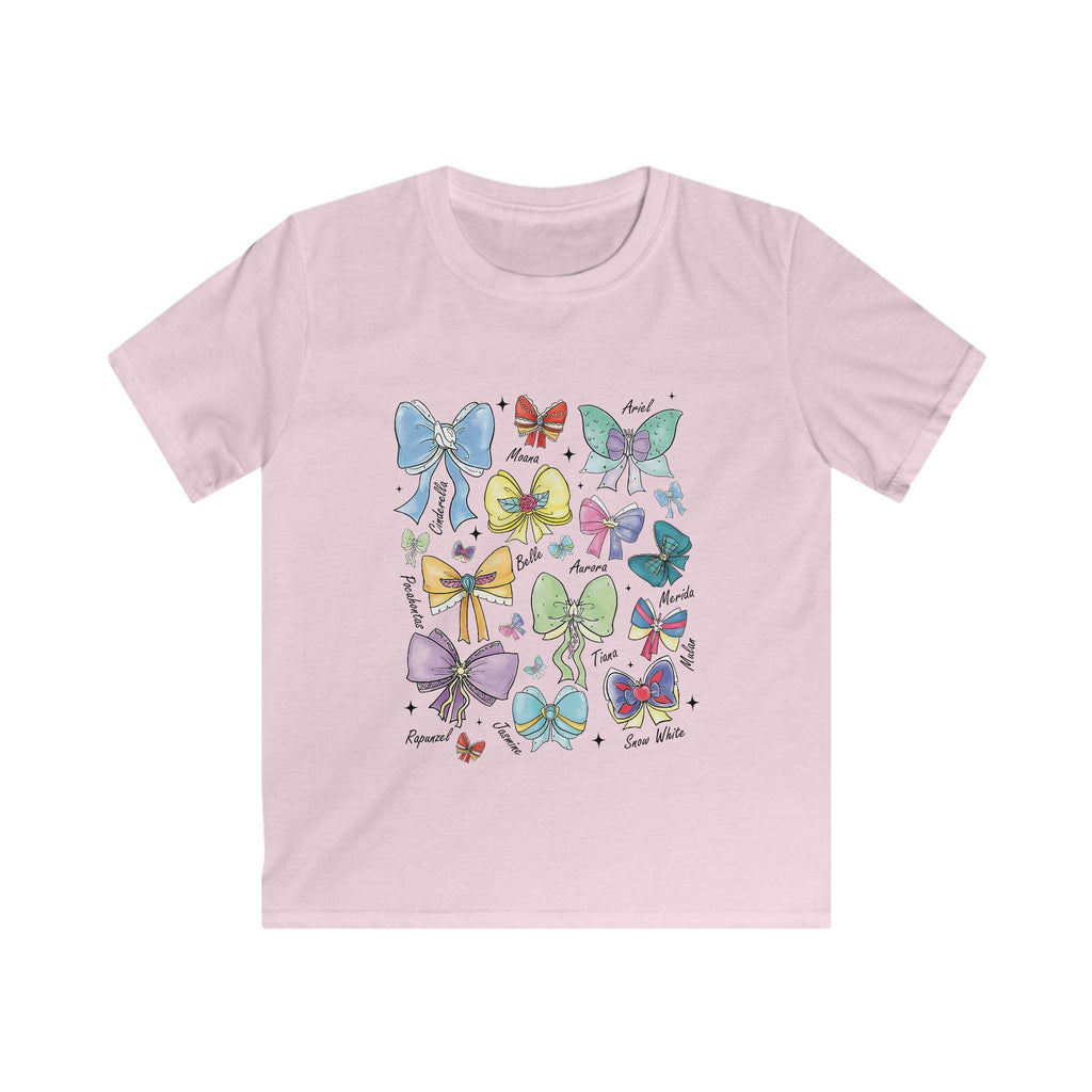 Kids Princess Shirt, Princess Names with Bows Tee, Girls Disney Inspired Shirt, Cute Kids Graphic Tee