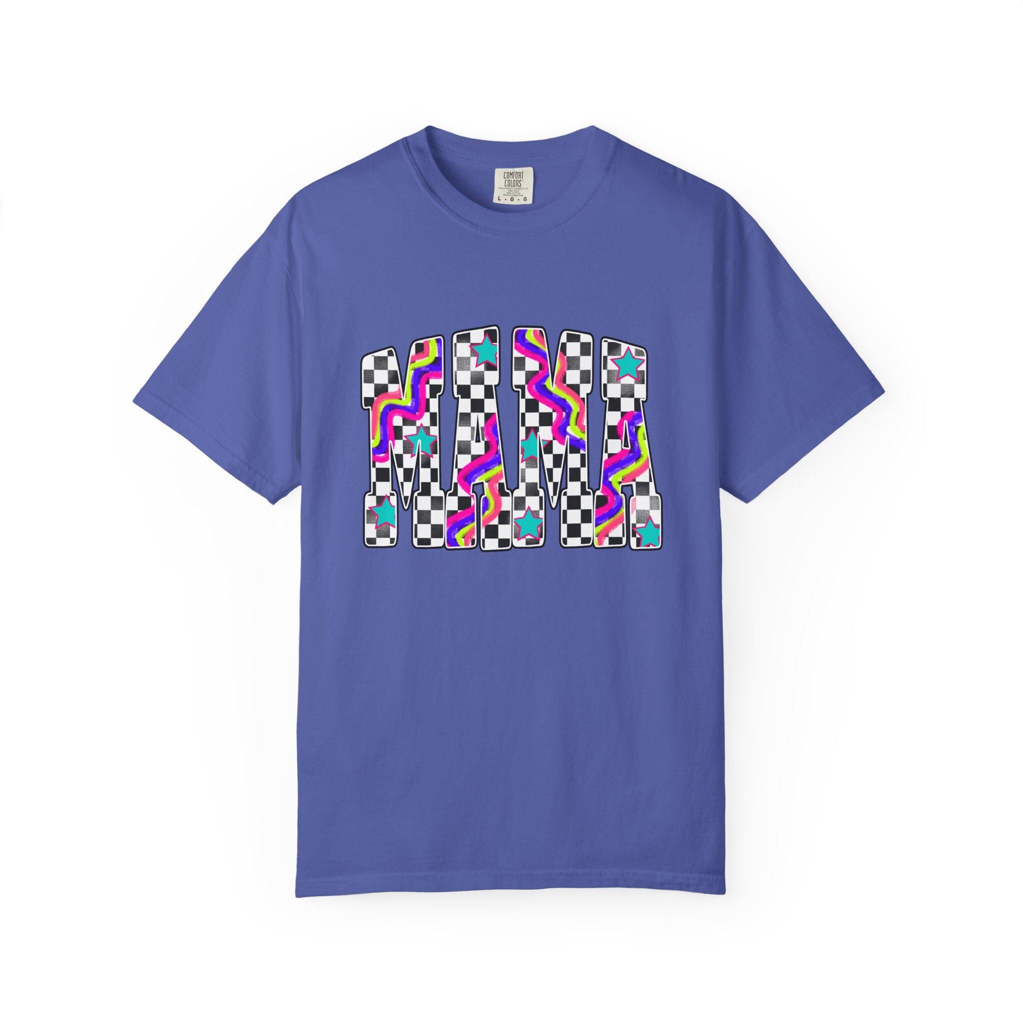Mama Cute Retro Tee, Bright Comfort Color Shirt, Unisex Garment-Dyed T-shirt for Mom, Vintage Style Tshirt.