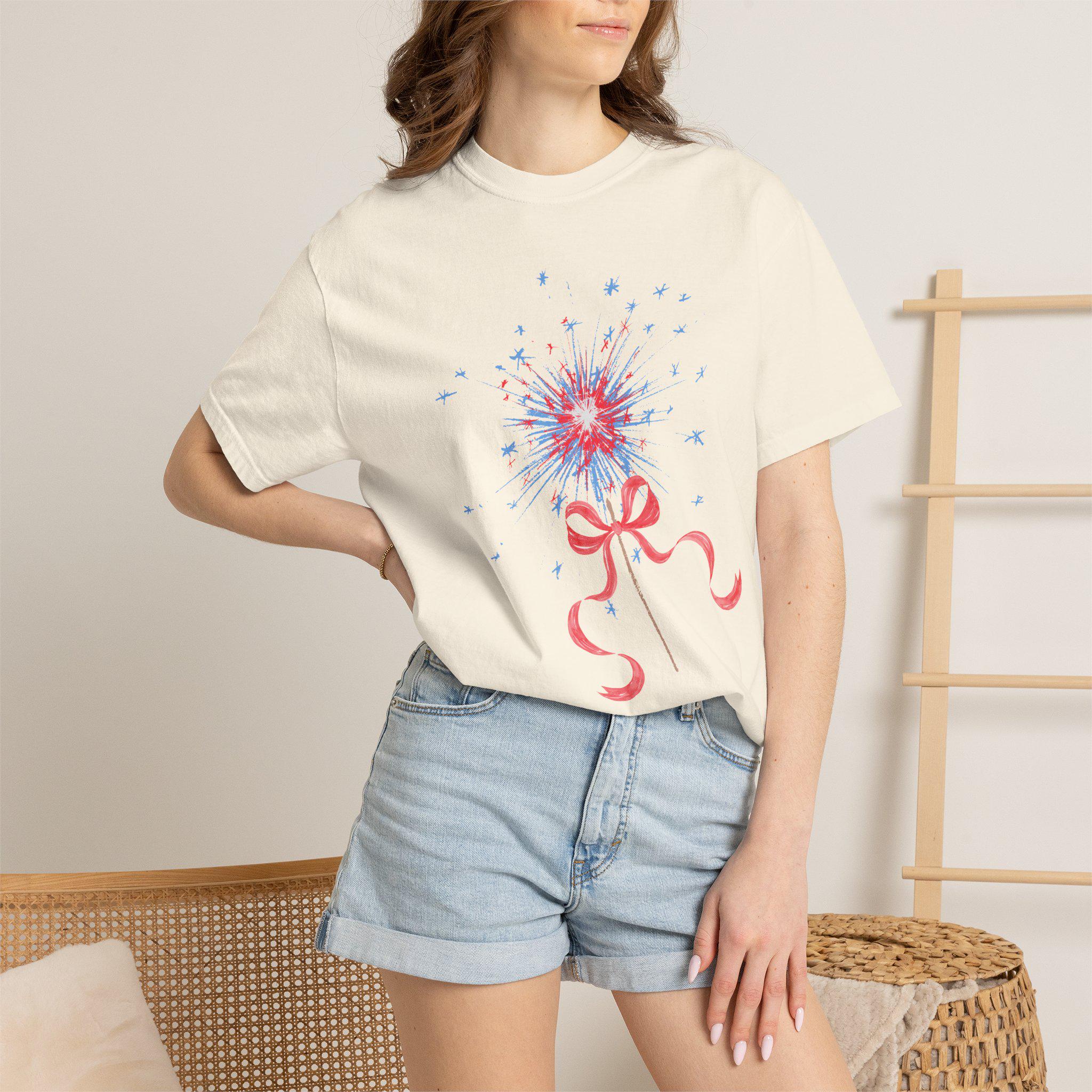 Sparkler 4th of July Shirt | USA Patriotic Tee | Independence Day Fireworks Graphic Shirt