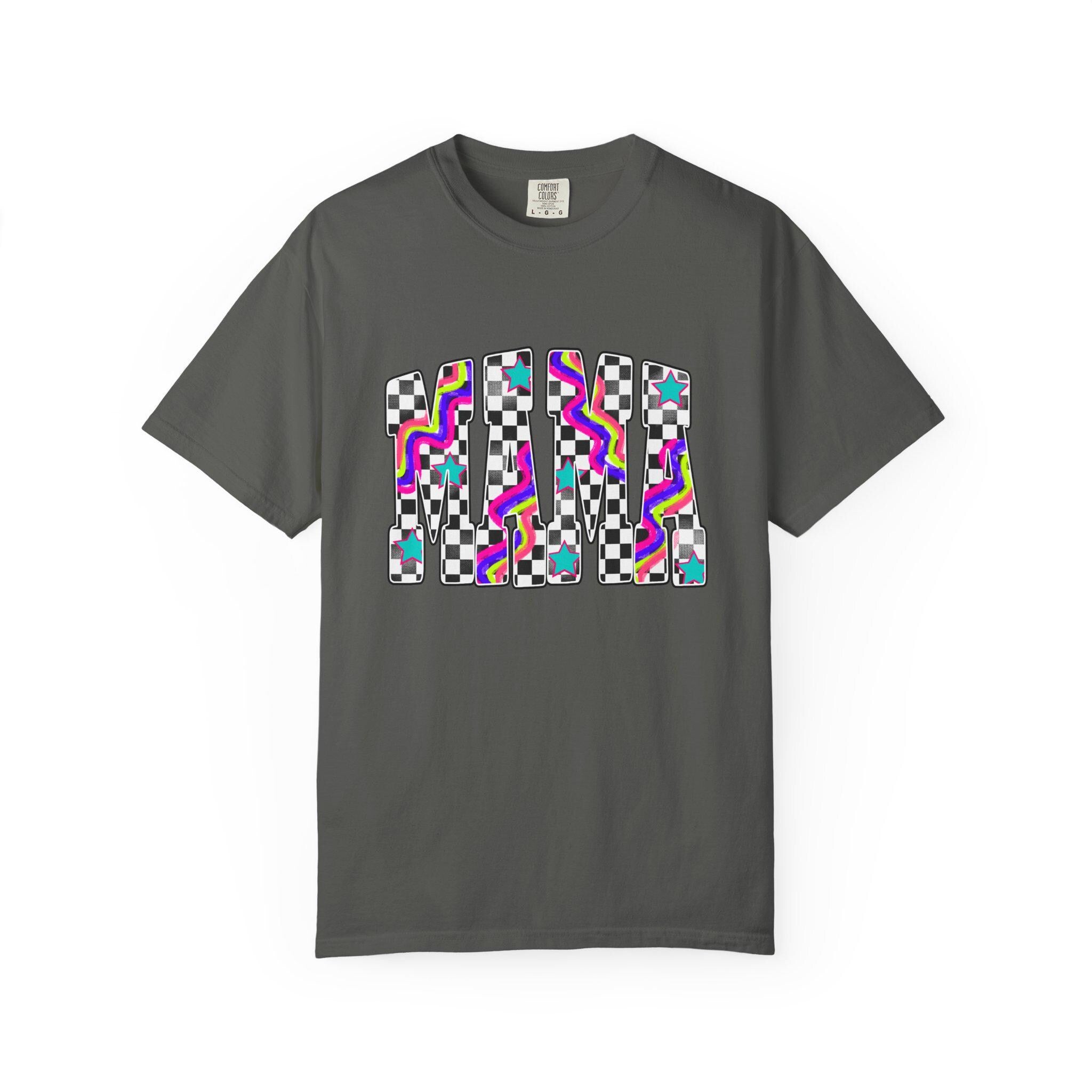 Mama Cute Retro Tee, Bright Comfort Color Shirt, Unisex Garment-Dyed T-shirt for Mom, Vintage Style Tshirt.
