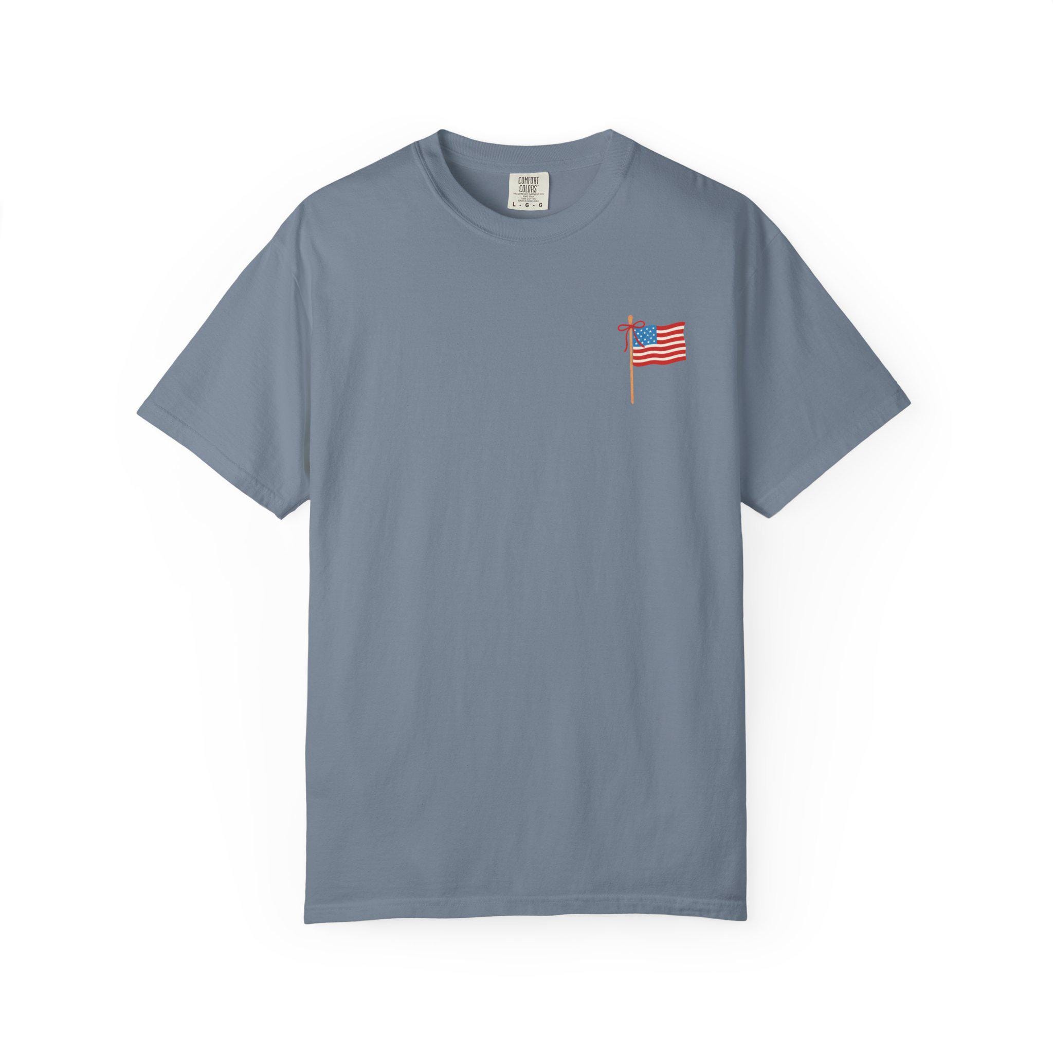 American Flag Front and Back Graphic Shirt Tee | Patriotic USA, Fourth of July