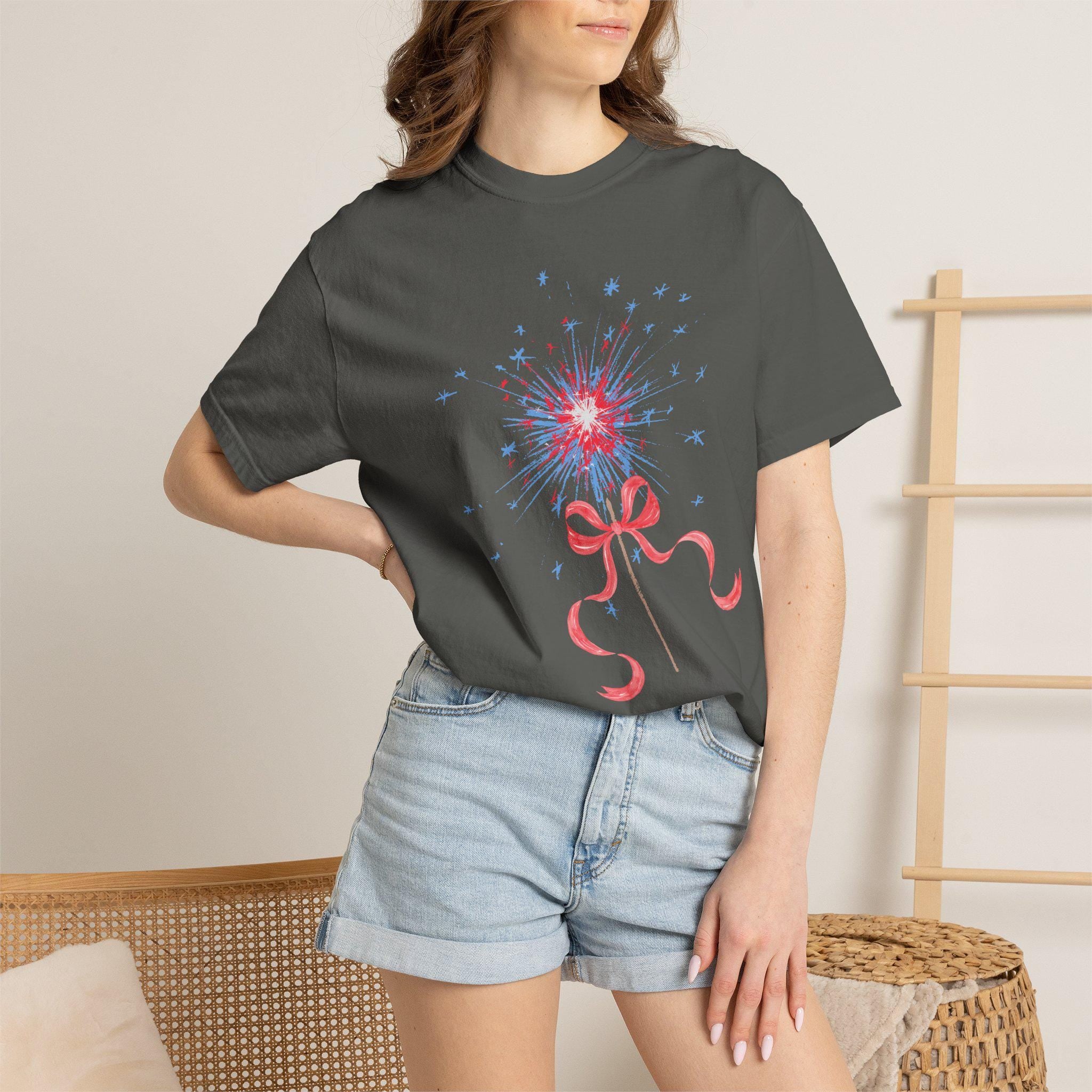 Sparkler 4th of July Shirt | USA Patriotic Tee | Independence Day Fireworks Graphic Shirt