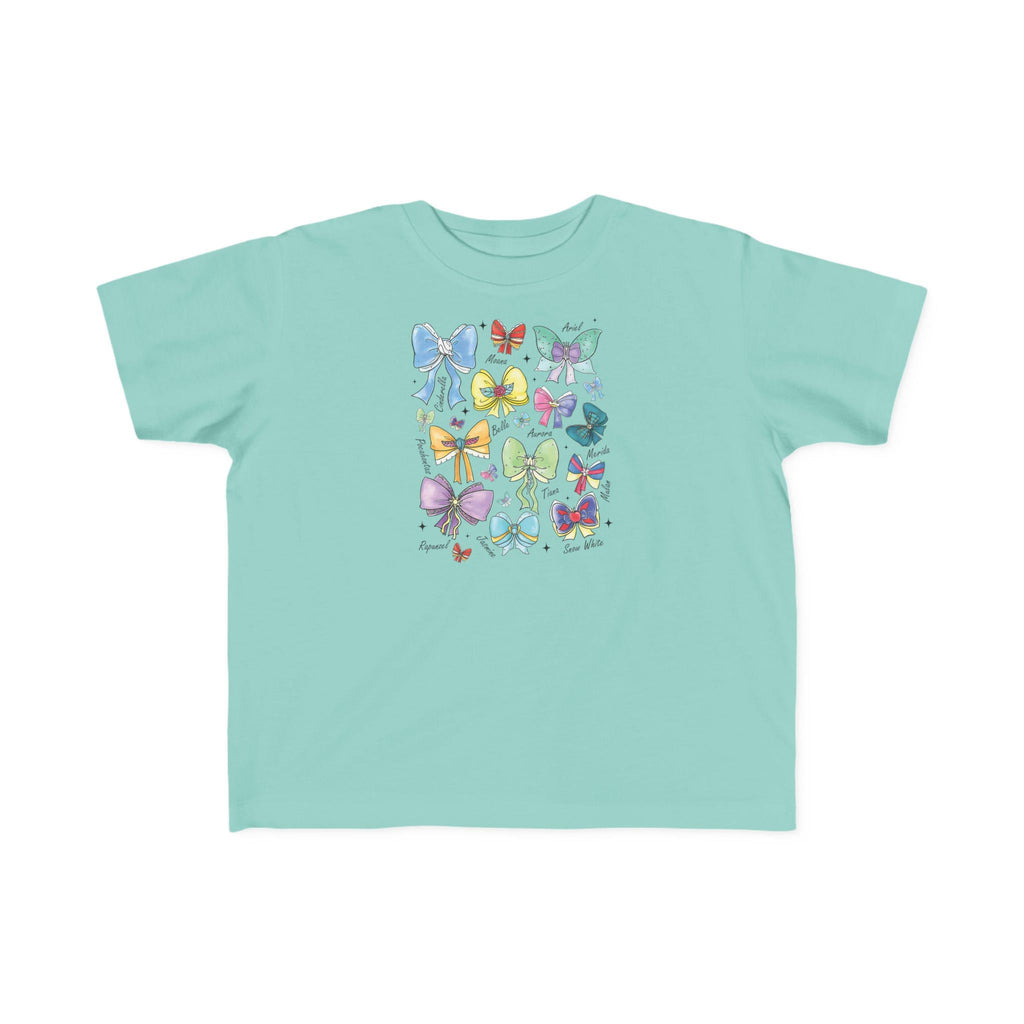 Toddler Princess Shirt, Princess Names with Bows Tee, Girls Disney Inspired Shirt, Cute Kids Graphic Tee