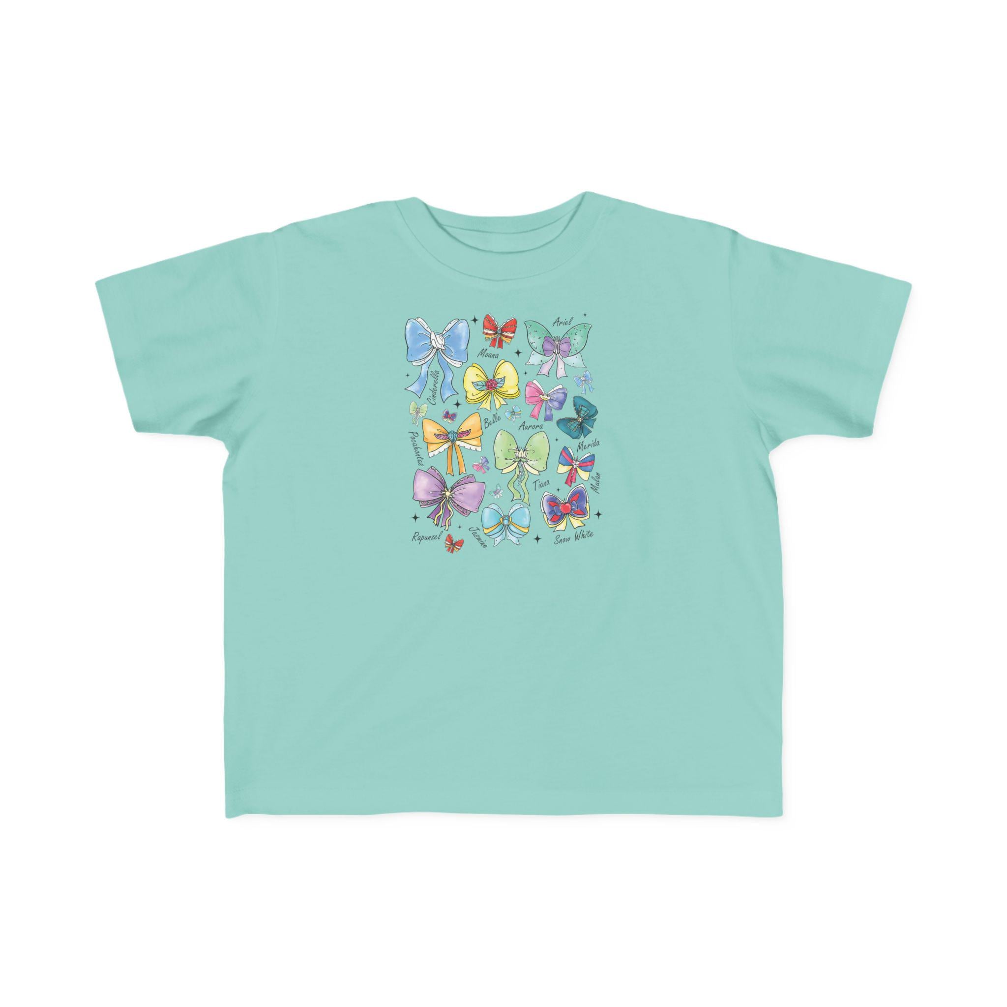 Toddler Princess Shirt, Princess Names with Bows Tee, Girls Disney Inspired Shirt, Cute Kids Graphic Tee