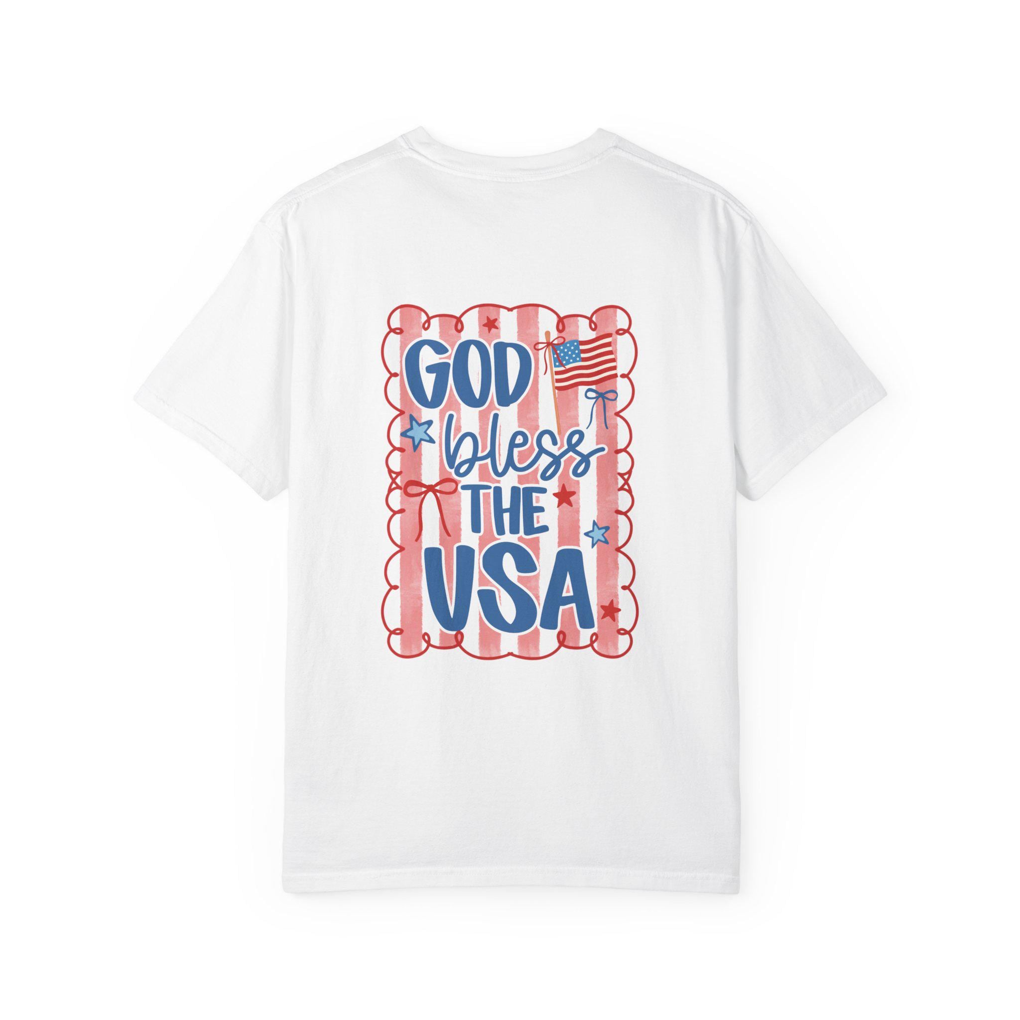 American Flag Front and Back Graphic Shirt Tee | Patriotic USA, Fourth of July