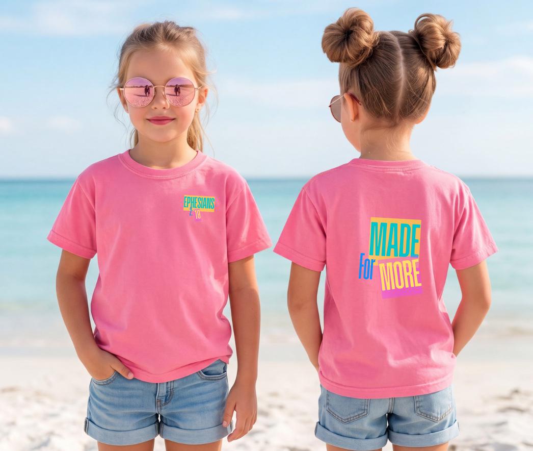 Made for More Kids Faith Shirt Tee | Bright Colorful Youth