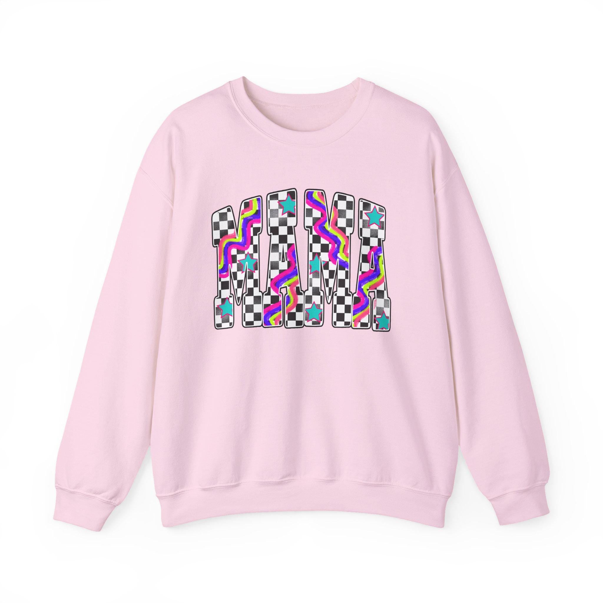 Retro Mama Crewneck Sweatshirt, Vintage Mama Sweater, Mom Gift, Retro Floral Mama Pullover