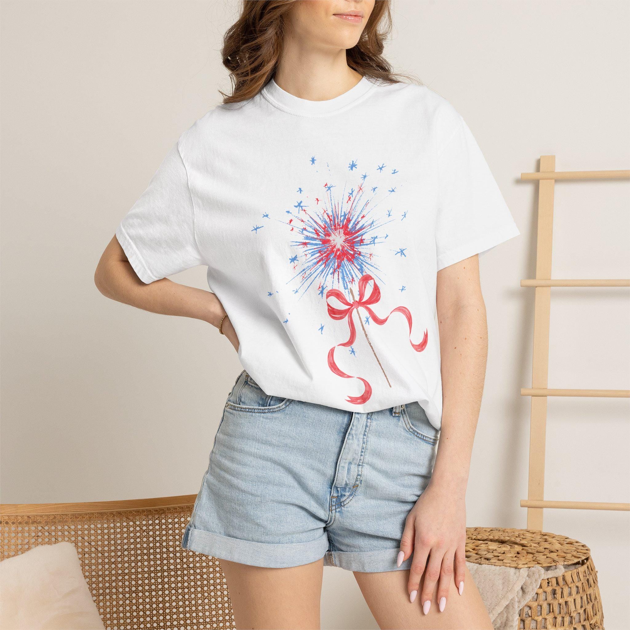 Sparkler 4th of July Shirt | USA Patriotic Tee | Independence Day Fireworks Graphic Shirt